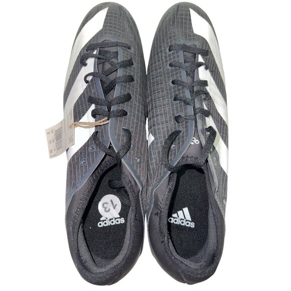 NEW! Men's Adidas Spikes Sprintstar Track & Field GY92221 Black White  Size 13 - Picture 8 of 11